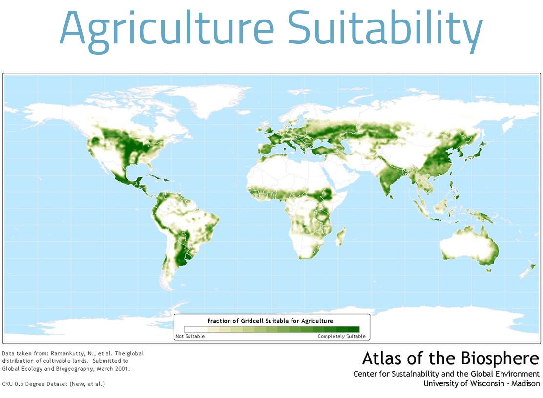 Карта плодородных земель мира