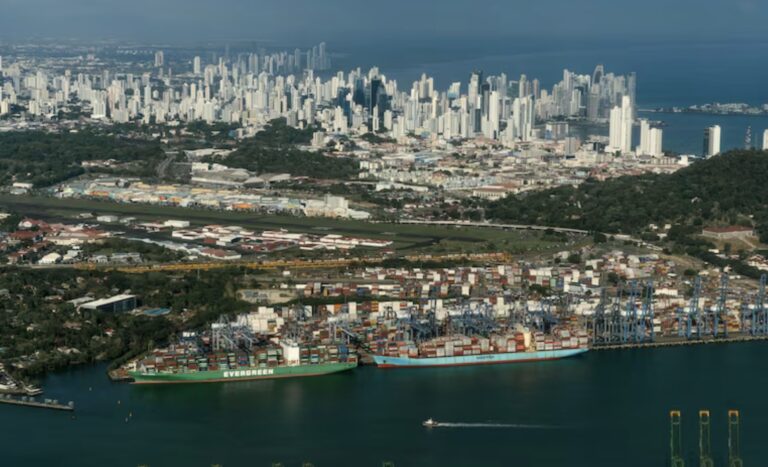 Panama Canal and Cityscape February 2025