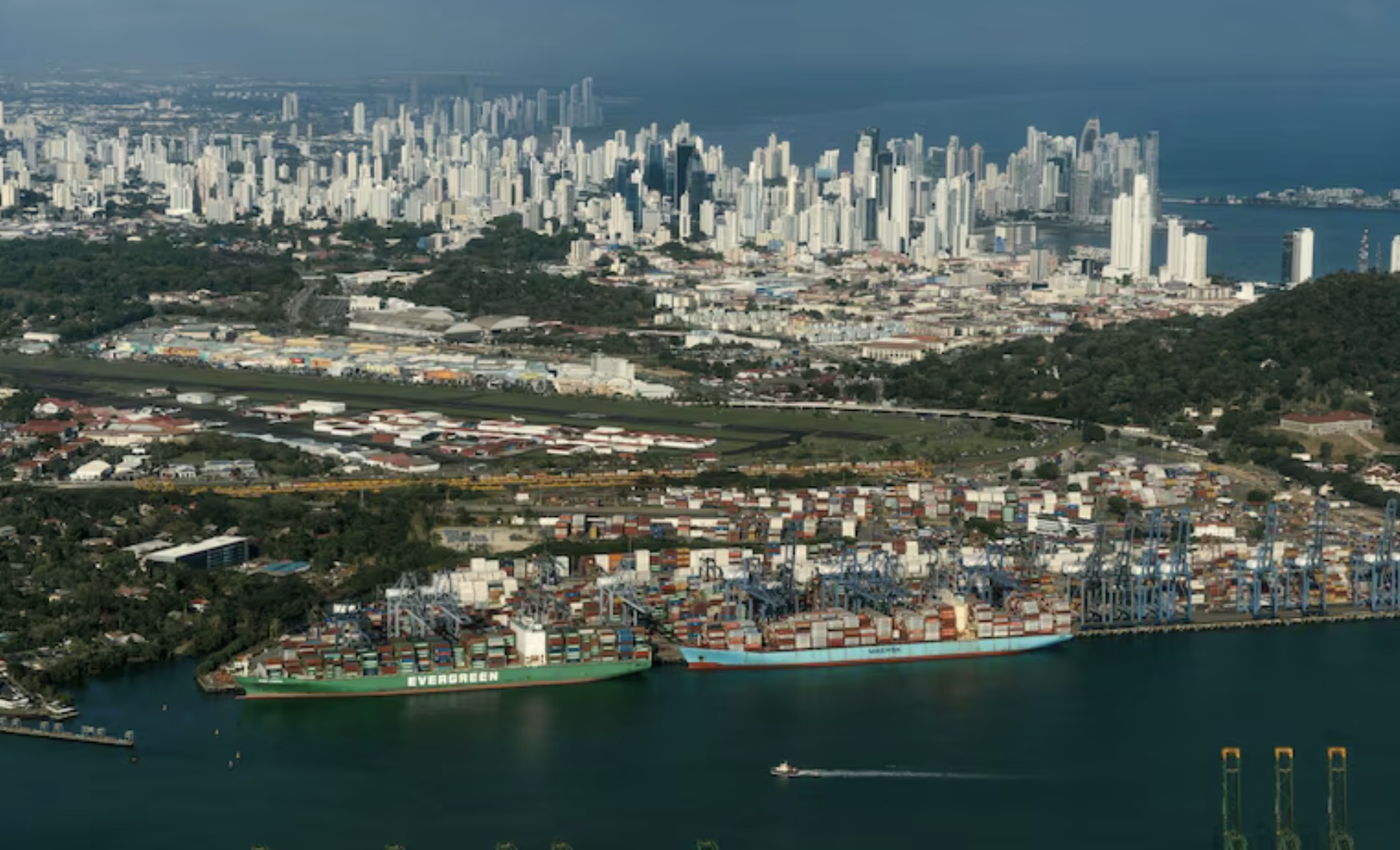 Panama Canal and Cityscape February 2025