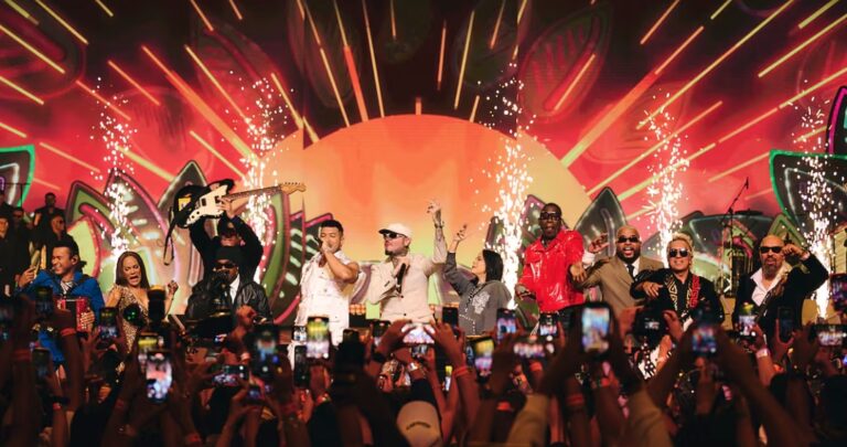 Performers on stage at the 2025 Premios Juventud in Panama City
