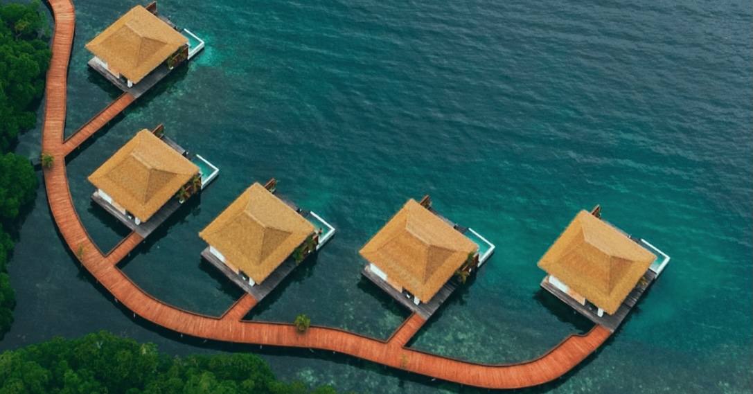 Beautiful Nayara on the water houses in Bocas del Toro