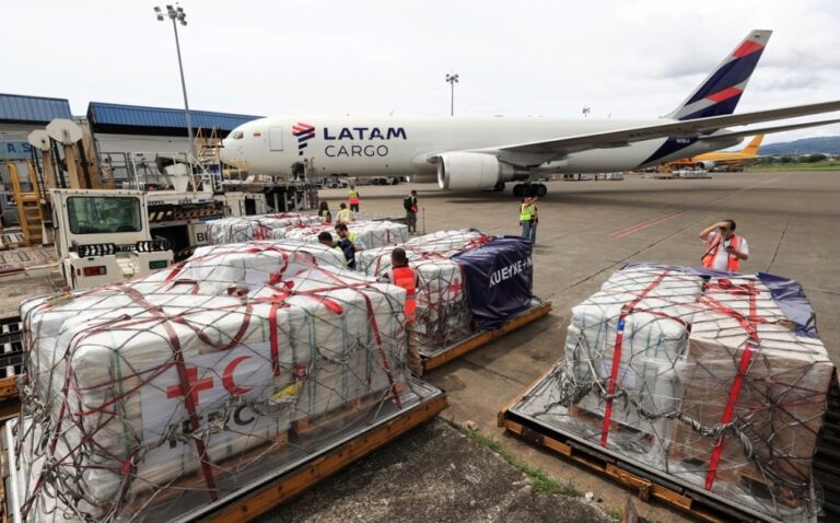 Panama humanitarian aid being loaded for shipment to Cuba after Hurricane Melissa
