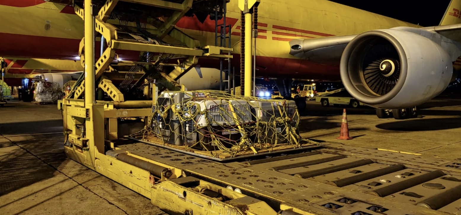 Aerial view of Tocumen International Airport runway with freight planes, symbolizing the Air Cargo Expansion project.