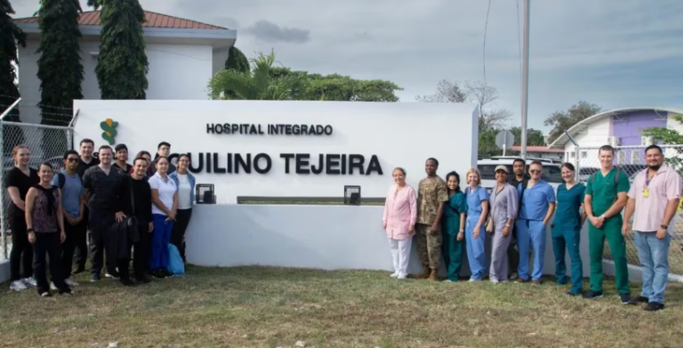 American doctors' visit during a US medical mission at one of the Panama public hospitals providing expert medical care.