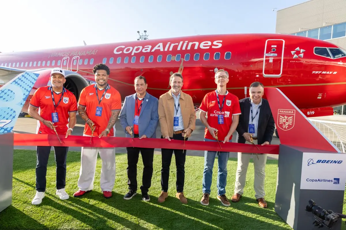 The Copa Airlines World Cup Plane featuring a special livery design for the national soccer team.