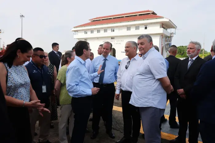 Israel President Panama Canal tour during his historic official visit.