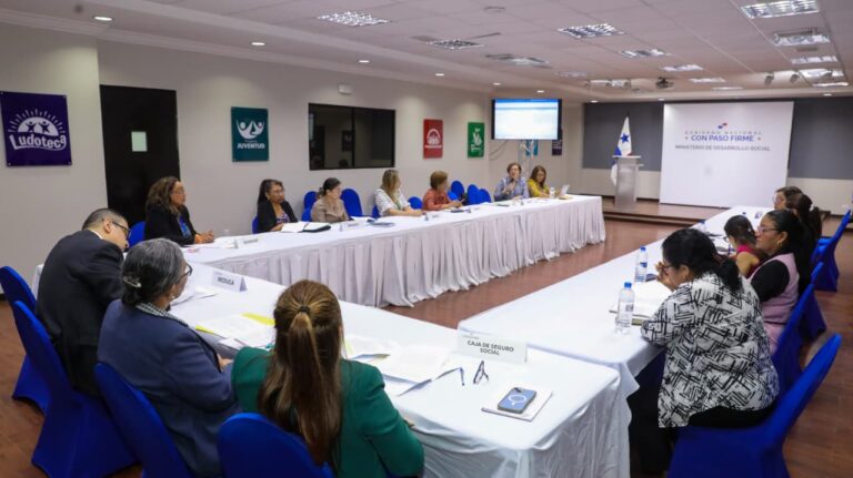 Panama care system reform committee meeting led by MIDES to establish executive decree criteria